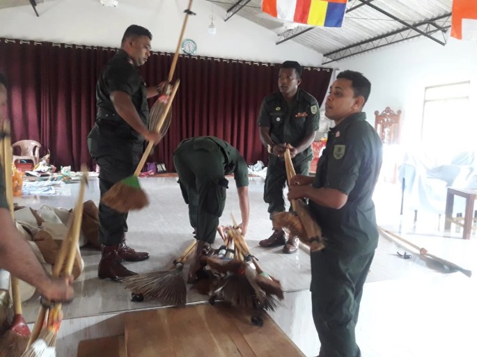 Distribution of dry rations and essentials